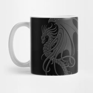 Flying Dark Tribal Dragon Mug